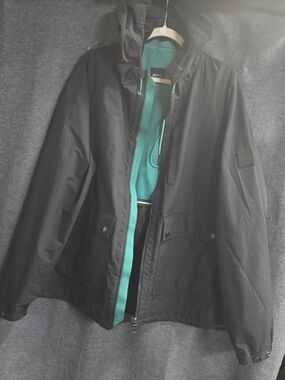 Hugo Boss Black Hooded Windbreaker with Teal Interior